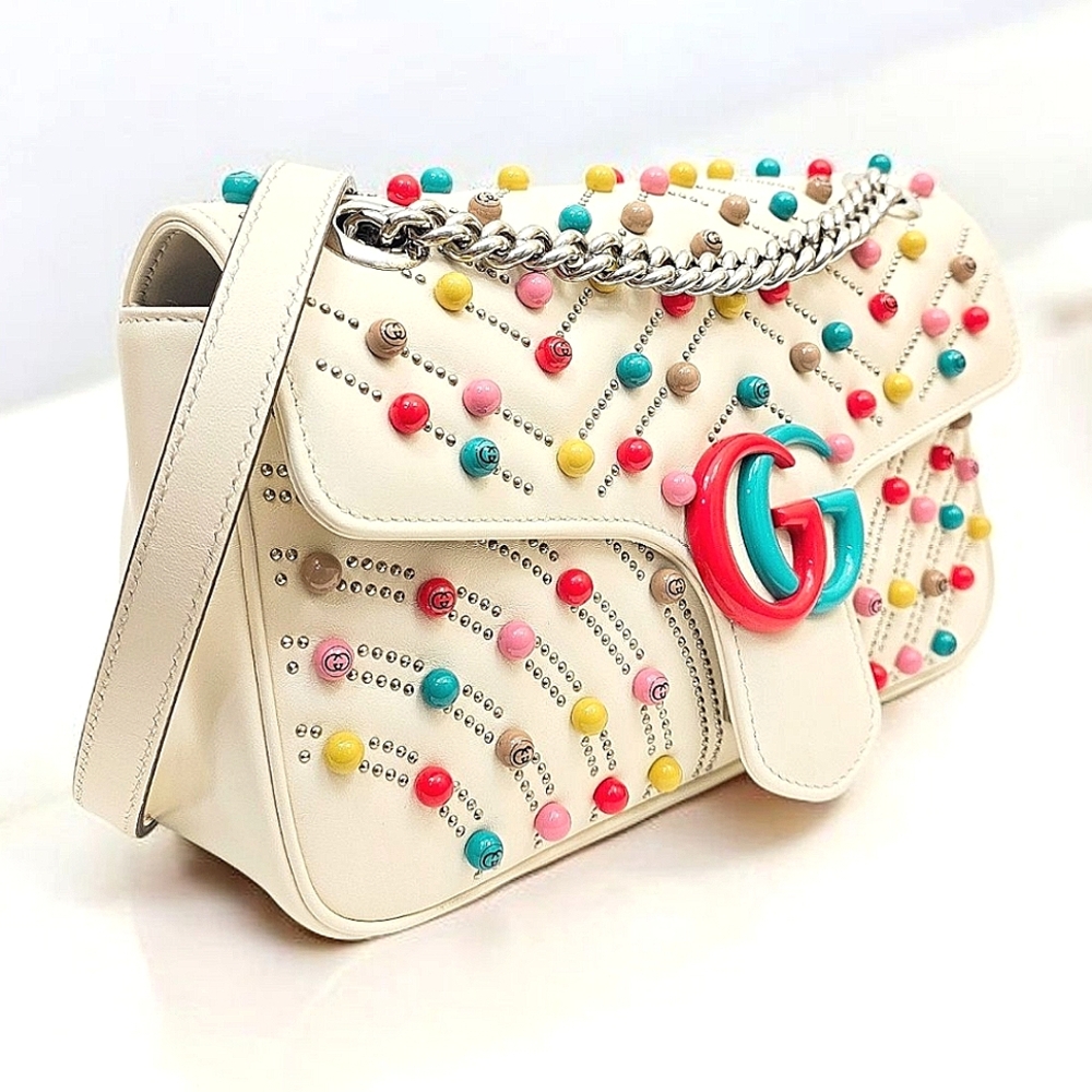 Gucci Limited Edition GG Marmont Beaded Shoulder Bag - Picture 7 of 17